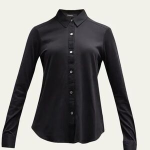 Theory Navy Button-Down Shirt